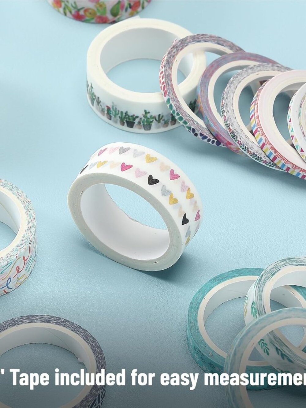 Washi Tape Set, 21 Rolls, Assorted Sizes, Floral - Picture 5 of 6